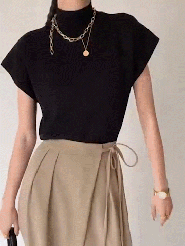 Leisurely Solid Pullover Sweater Vest Modehuis-Nederland