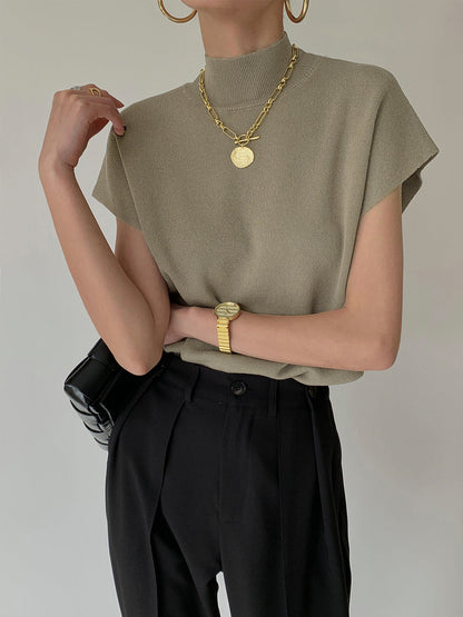 Leisurely Solid Pullover Sweater Vest Modehuis-Nederland