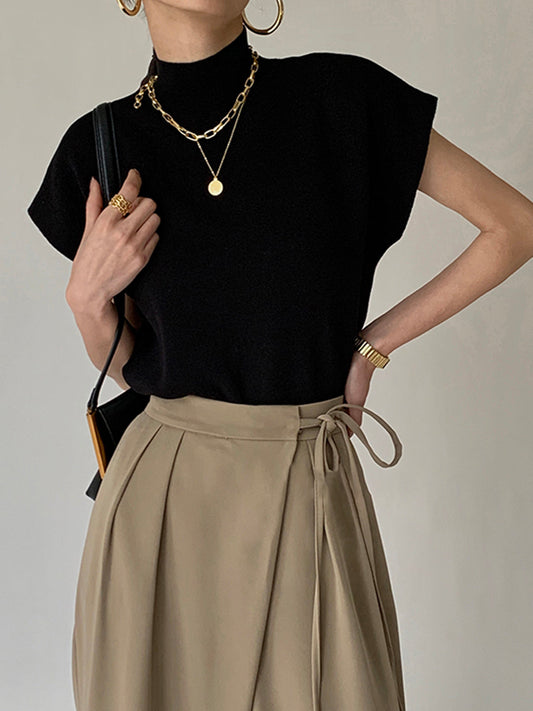 Leisurely Solid Pullover Sweater Vest Modehuis-Nederland