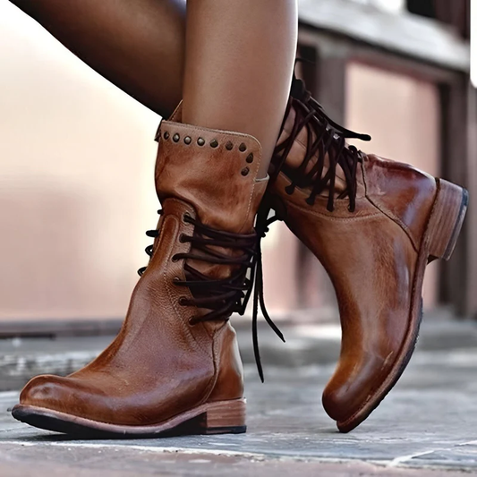 Élise - Bottes en cuir avec lacets Modehuis-Nederland