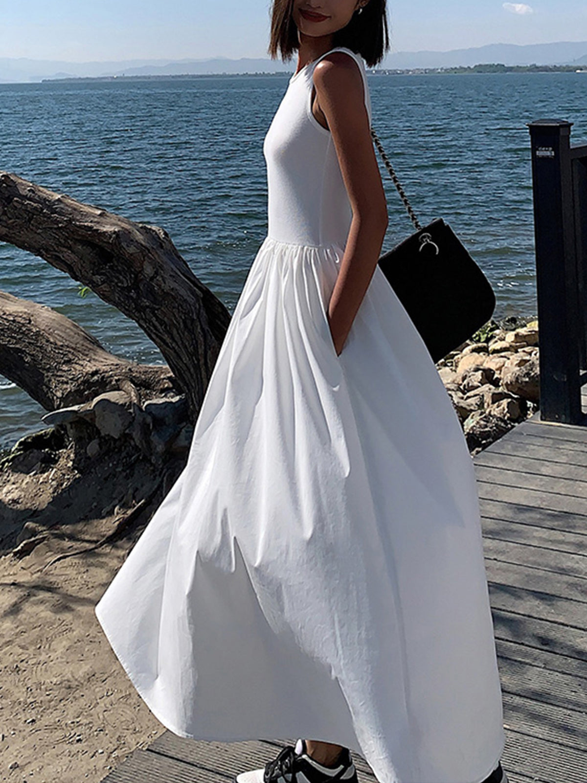 Leisure Crew Neck Long Dress Modehuis-Nederland