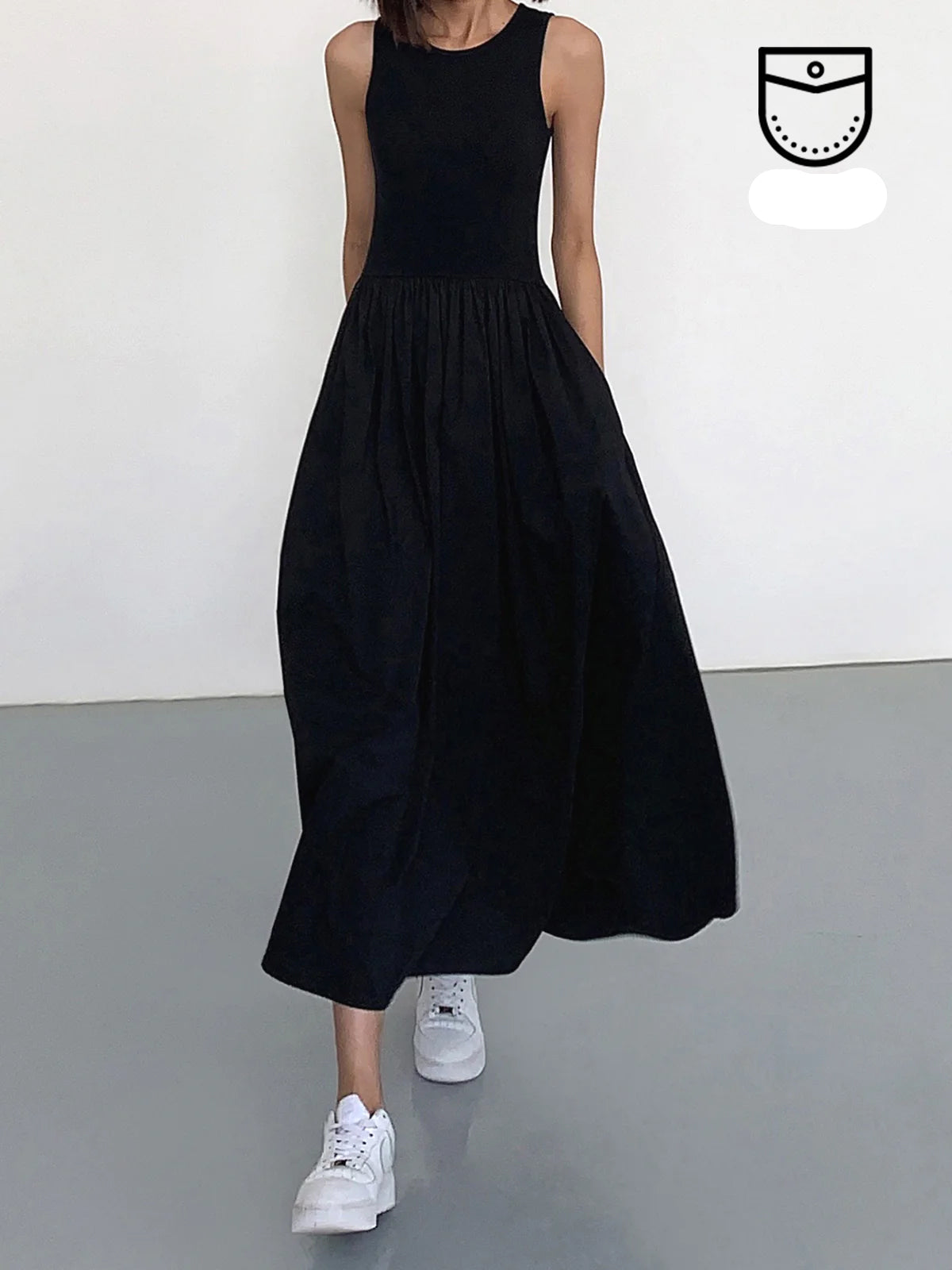 Leisure Crew Neck Long Dress Modehuis-Nederland