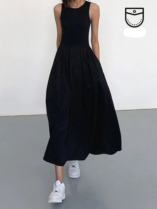 Leisure Crew Neck Long Dress Modehuis-Nederland