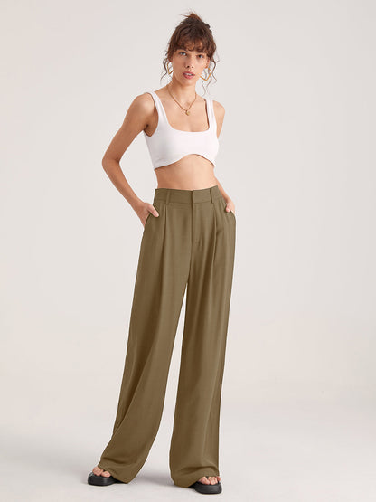 Oversized High Waisted Pleat Front Trousers Modehuis-Nederland