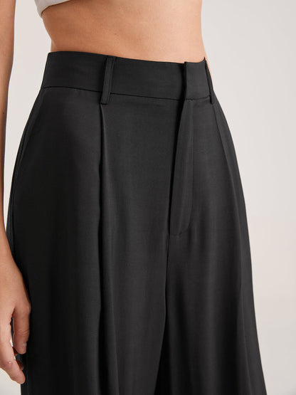 Oversized High Waisted Pleat Front Trousers Modehuis-Nederland