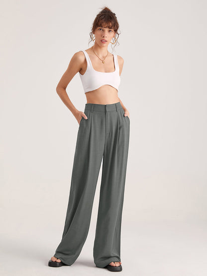 Oversized High Waisted Pleat Front Trousers Modehuis-Nederland