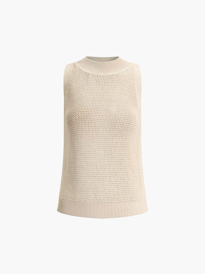 Knit Hollow Solid Tank Top Modehuis-Nederland
