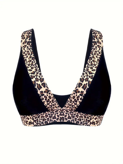 Bikini dames panterprint V-hals hoog uitgesneden – Selina Modehuis-Nederland