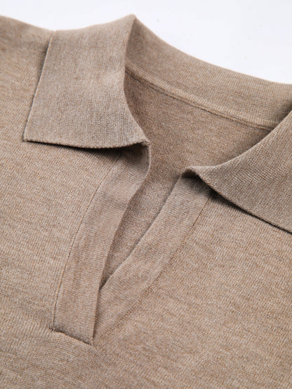 Leisure Collared Pullover Sweater Modehuis-Nederland