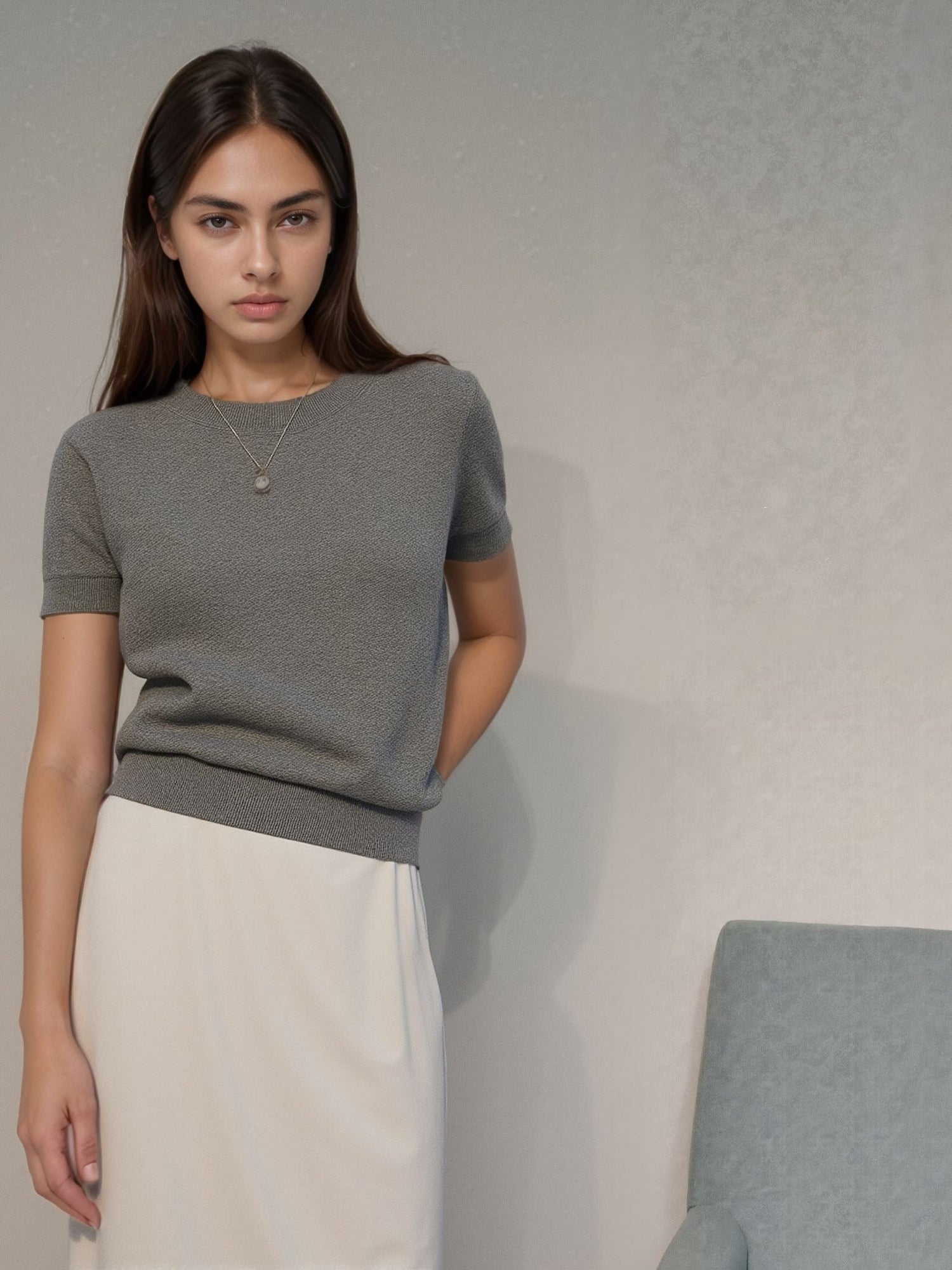 Casual | zachte, ademende trui met korte mouwen Modehuis-Nederland