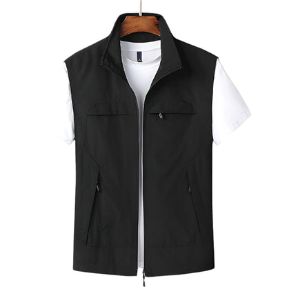 Short-sleeve cardigan vest for men Modehuis-Nederland