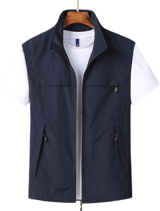 Short-sleeve cardigan vest for men Modehuis-Nederland