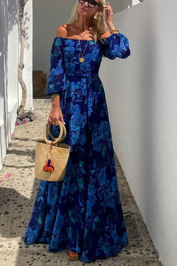 Calista | Floral Off-Shoulder Maxi Dress Modehuis-Nederland