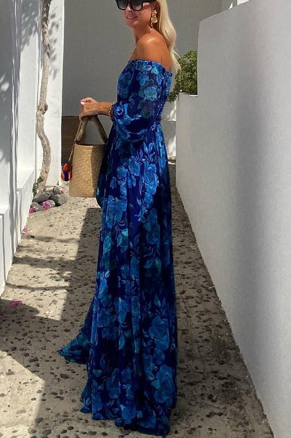 Calista | Floral Off-Shoulder Maxi Dress Modehuis-Nederland