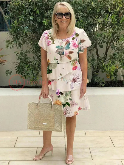 Macey | Ruffled Floral Dress Modehuis-Nederland