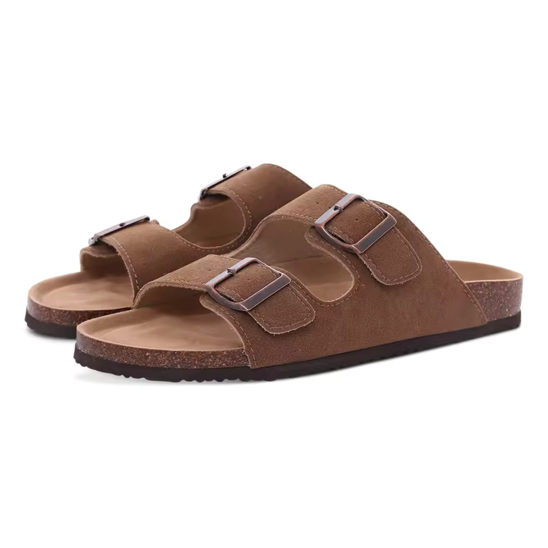 Sophea | Unisex instap sandalen met dubbele band en gevormd voetbed Modehuis-Nederland