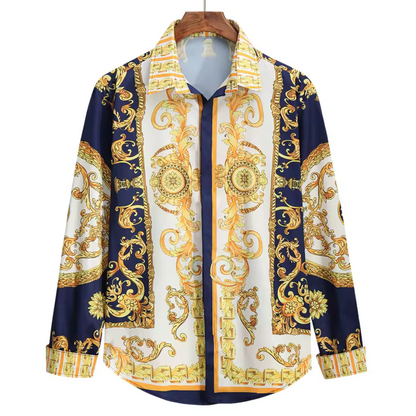 Quinten | Heren blouse met lange mouwen en klassieke kraag Modehuis-Nederland