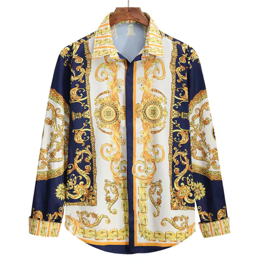 Quinten | Heren blouse met lange mouwen en klassieke kraag Modehuis-Nederland