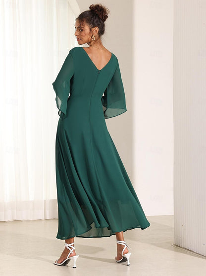 Isabella™ | Lange jurk met elegante ruches Modehuis-Nederland