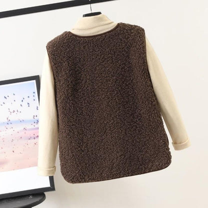 Kuscheliger Damen-Teddy-Weste | Kurz Modehuis-Nederland