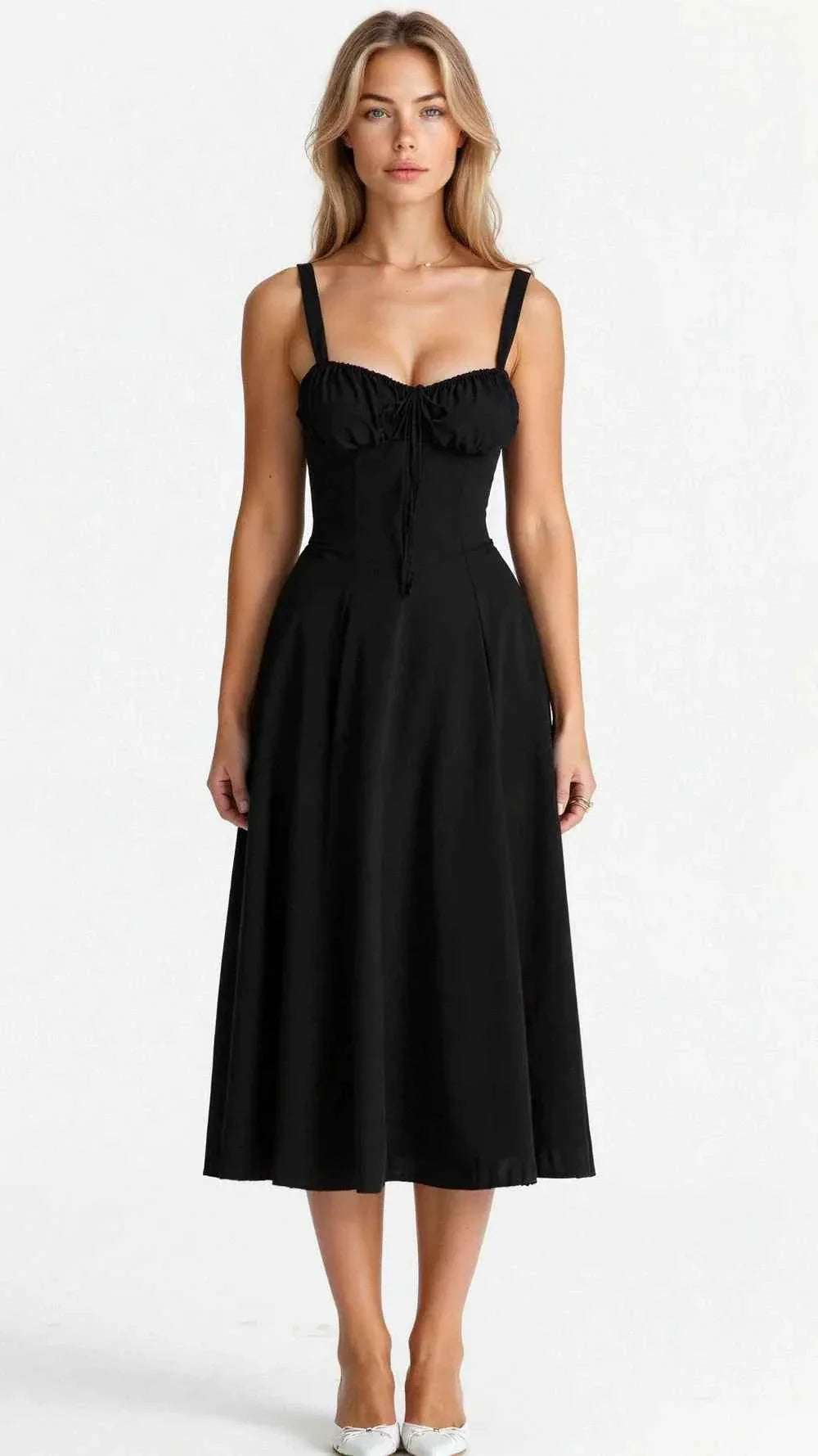 Sophie – Feminines Korsett Midikleid mit Sweetheart-Ausschnitt Modehuis-Nederland