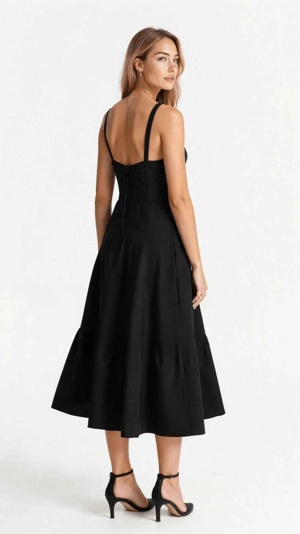 Sophie – Feminines Korsett Midikleid mit Sweetheart-Ausschnitt Modehuis-Nederland