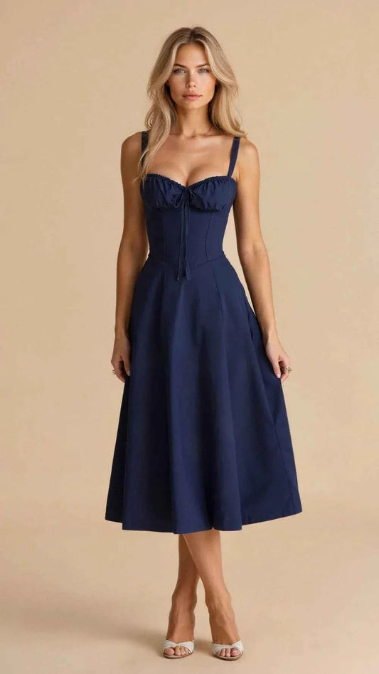 Sophie – Feminines Korsett Midikleid mit Sweetheart-Ausschnitt Modehuis-Nederland