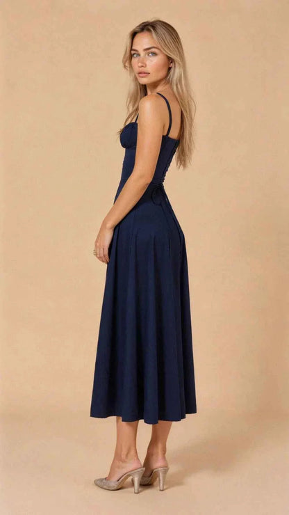 Sophie – Feminines Korsett Midikleid mit Sweetheart-Ausschnitt Modehuis-Nederland