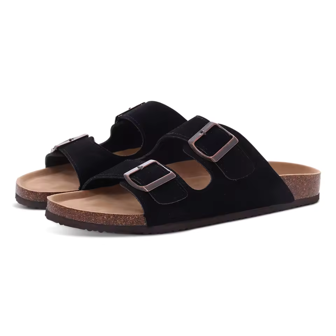 Sophea | Unisex instap sandalen met dubbele band en gevormd voetbed Modehuis-Nederland