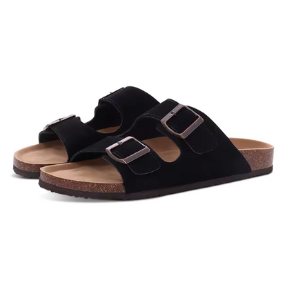 Sophea | Unisex instap sandalen met dubbele band en gevormd voetbed Modehuis-Nederland