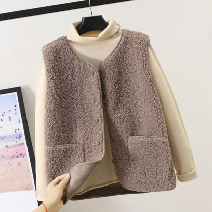 Kuscheliger Damen-Teddy-Weste | Kurz Modehuis-Nederland