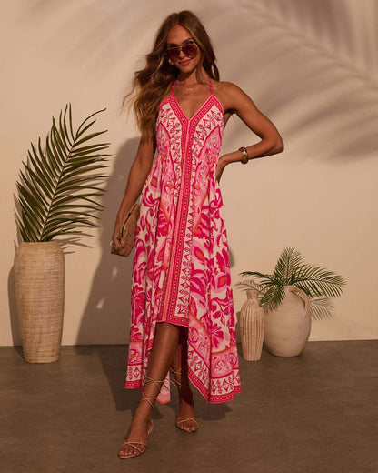 Layla – Sommerkleid mit Boho-Print und Zipfelsaum Modehuis-Nederland