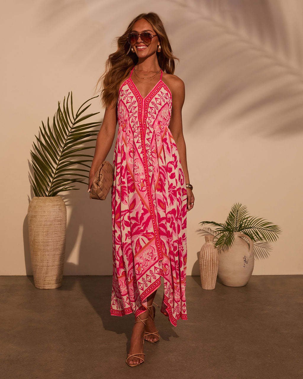 Layla – Sommerkleid mit Boho-Print und Zipfelsaum Modehuis-Nederland
