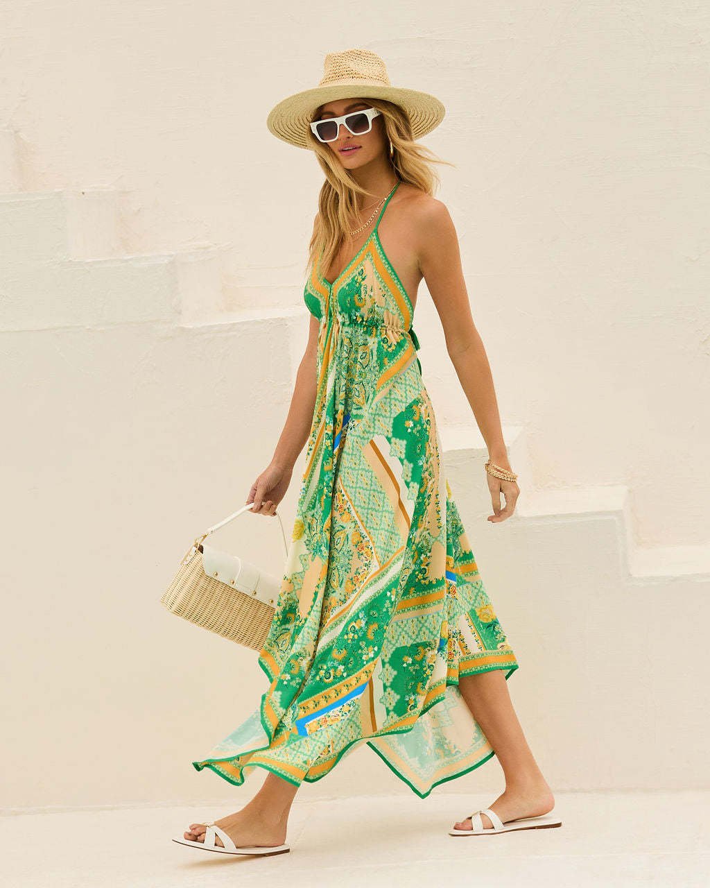 Layla – Sommerkleid mit Boho-Print und Zipfelsaum Modehuis-Nederland