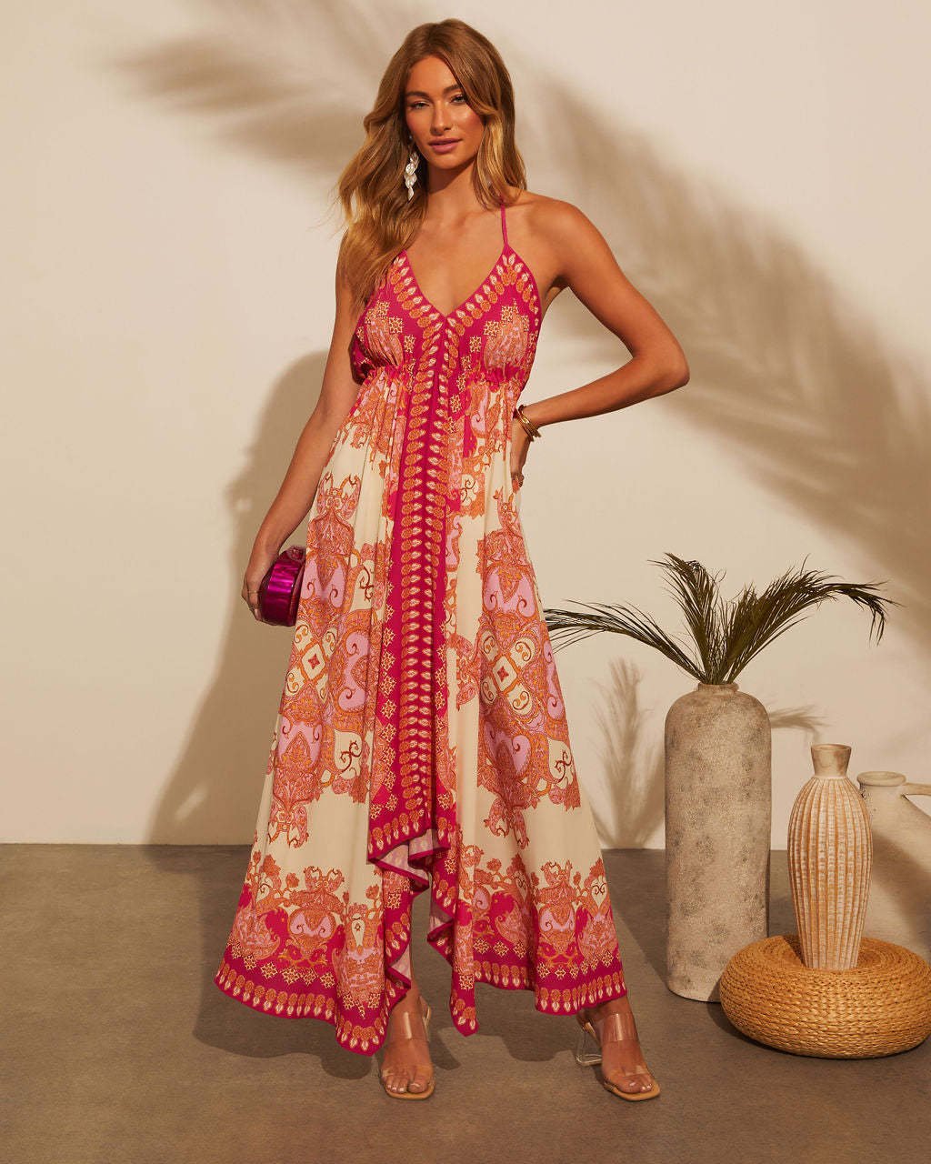 Layla – Sommerkleid mit Boho-Print und Zipfelsaum Modehuis-Nederland
