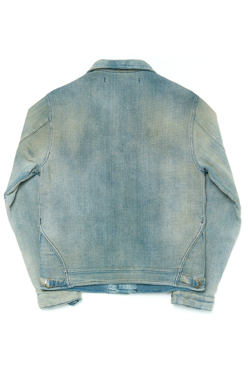 Scarti Lab Dobby Jacket 707-SU928 Indigo Dirt Wash Modehuis-Nederland