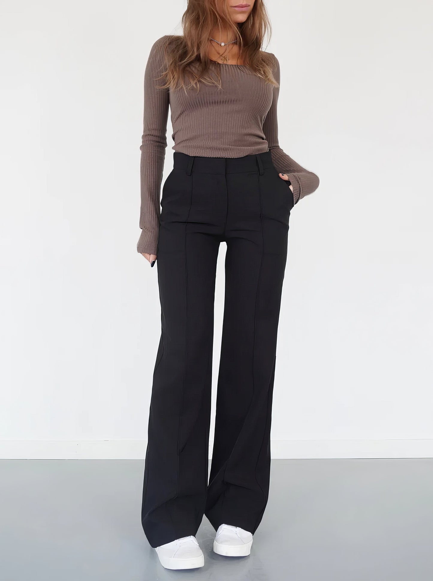 Ozélie | Elegante Comfortabele Wijde Broek Dames - Regular Fit - Luxe Comfort - Essential Elegance Modehuis-Nederland