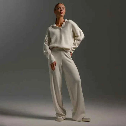 Zweiteiliges Set mit Pullover und weiter Hose Modehuis-Nederland
